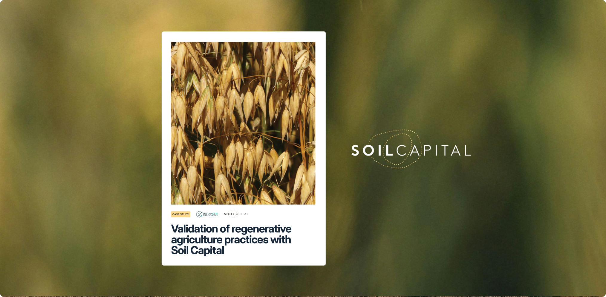 Validation of regenerative agricultural practices with Soil Capital