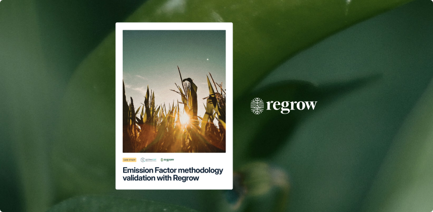 Emission Factor methodology validation with Regrow