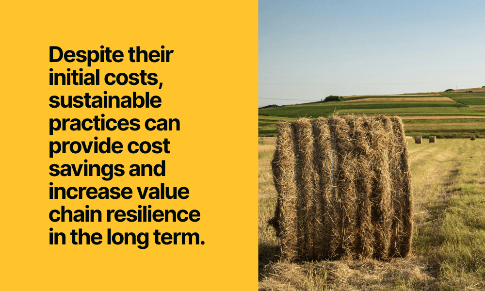 Cost savings from sustainable agriculture